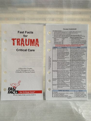 Fast Facts for Trauma Critical Care: A Specialty Chapter on the Management of the Critically Ill Trauma Patient