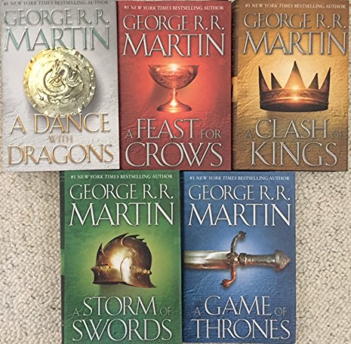 FIVE-BOOK GEORGE MARTIN SET: THRONES, KINGS, SWORDS, CROWS, DRAGONS (Song of Ice & Fire)